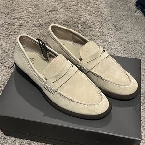 Brand new Zara suede Cream Loafers